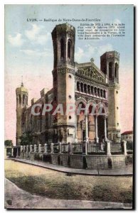 Postcard Old Lyon Basilica of Our Lady of Fourviere