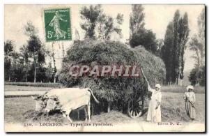 Old Postcard hitch of Lourdes Pyrenees Types