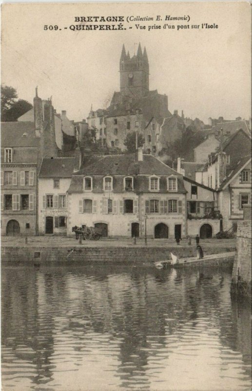 CPA QUIMPERLÉ - Vue prise d'un pont sur l'Isole (143951)