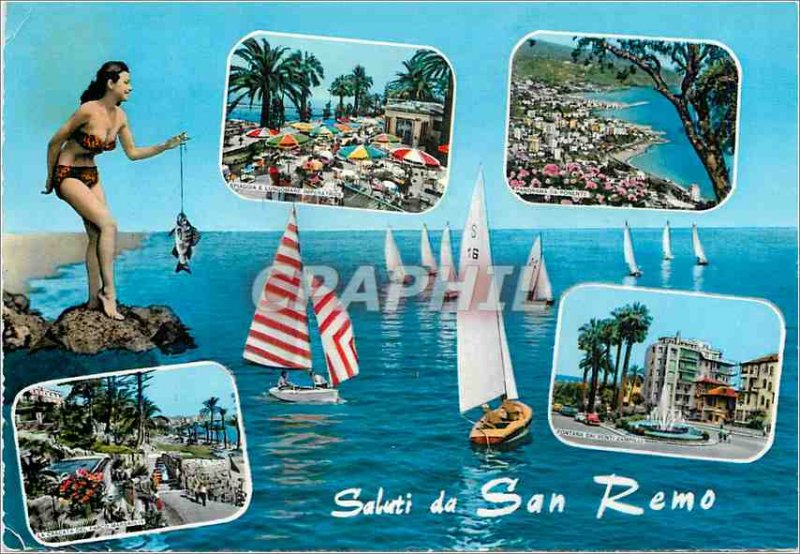 Postcard Modern Riviera dei Flori Salutarion S Remo