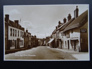 WINCANTON High Street UNCLE TOMS CABIN & THE DOLPHIN HOTEL c1940's RP Postcard