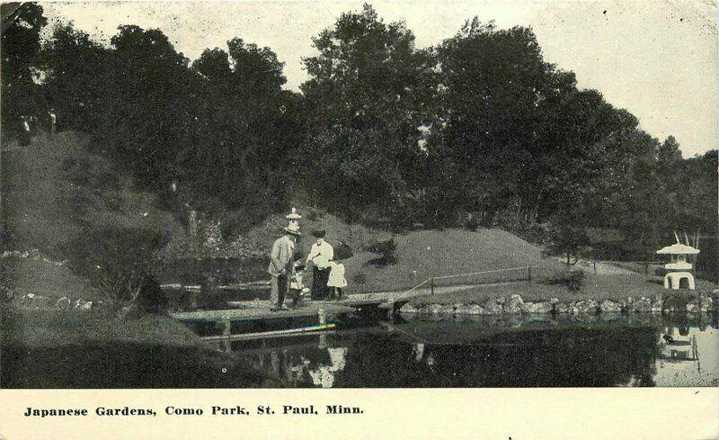 Como Park St Paul Minnesota Japanese Garden 1910 Postcard 3395