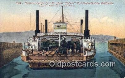 Southern Pacific C0, Ferryboat, Solano, Port Costz Benicia, CA USA Steam Ship...