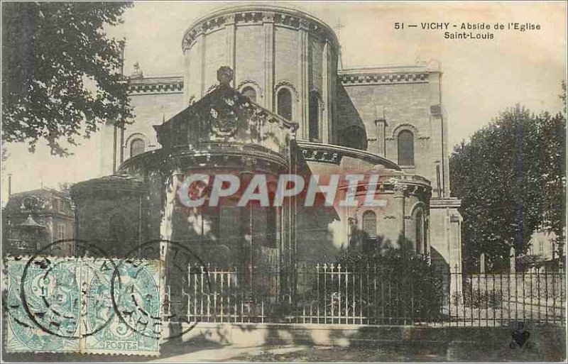 Postcard Old Vichy Apse of the Church of St. Louis