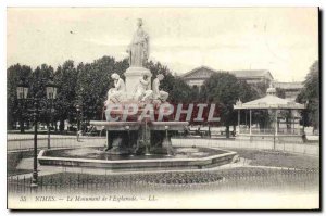 Postcard Old Nimes The Esplanade Monument