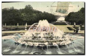 Old Postcard Versailles Latona fountain