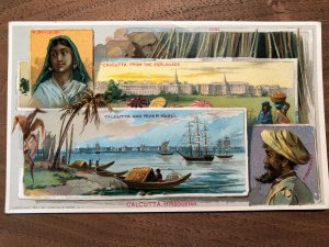 Vintage Victorian Calcutta India Boat Arbuckle Bros New York Coffee Trade Card