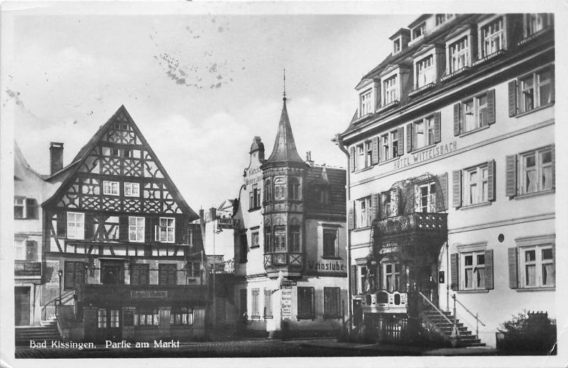 B3637 Germany Bad Kissingen Partie am Markt 1930  front/back scan