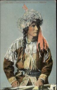 Alberta Native Indian Chief Blood Tribe c1910 Postcard jrf