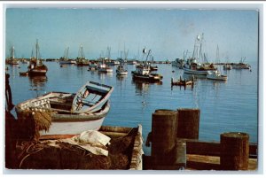 A Safe Harbor Postcard Boats Woodman Insurance Advertising Unposted Vintage