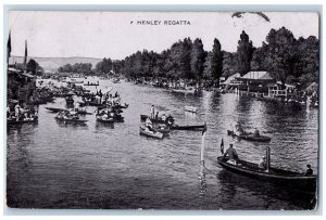 Henley-on-Thames England Postcard Henley Regatta Rowing Event 1906 Posted