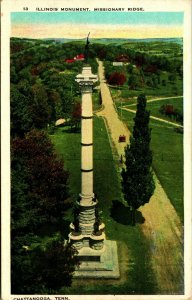 Chattanooga Tennessee Missionary Ridge Bragg Illinois Monument Postcard UNP Q12
