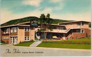 LAGUNA BEACH, CA California   The TIDES HOTEL   c1940s  Cars  Roadside  Postcard
