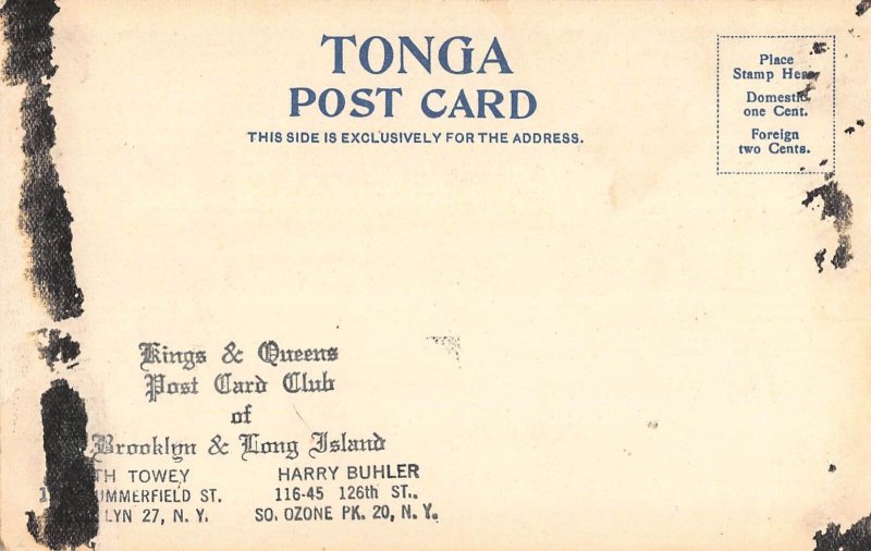 Stamp Card Postcard Showing Tonga Postage Stamps~107977 