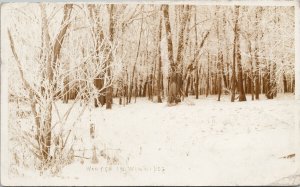 Winter in Winnipeg MB Manitoba c1912 Lyall Commercial RPPC Postcard H9 *as is