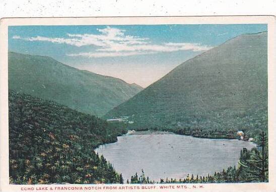 New Hampshire White Mountains Echo Lake & Franconia Notch From Artists Bluff