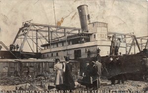 G97/ Toledo Ohio RPPC Postcard c1910 Steamer Yuma Ship Wreck Disaster