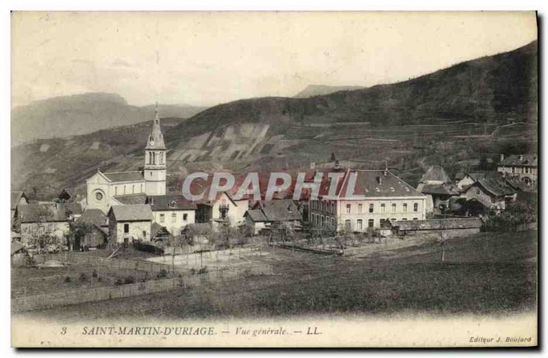 Old Postcard Saint Martin d Uriage General view