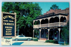 Silver Springs Florida FL Postcard Key West Hand Print Fabrics Boulevard c1960