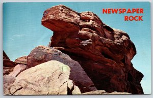 Petrified Forest Arizona~Closeup View Of Newspaper Rock~Petley Vintage Postcard