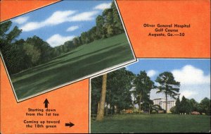 Augusta Georgia GA Oliver General Hospital Golf Course Vintage Postcard