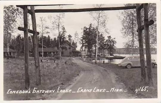 Minnesota Crane Lake Longdons Gateway Lodge Real Photo RPPC
