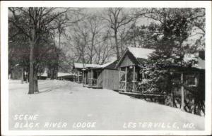 Lesterville MO Black River Lodge Real Photo Postcard