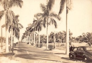 US 1939 Delray Beach Florida Car RPPC vintage postcard B958