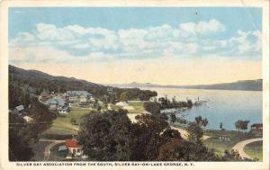 Silver Bay On Lake George New York Birdseye View Antique Postcard K26332