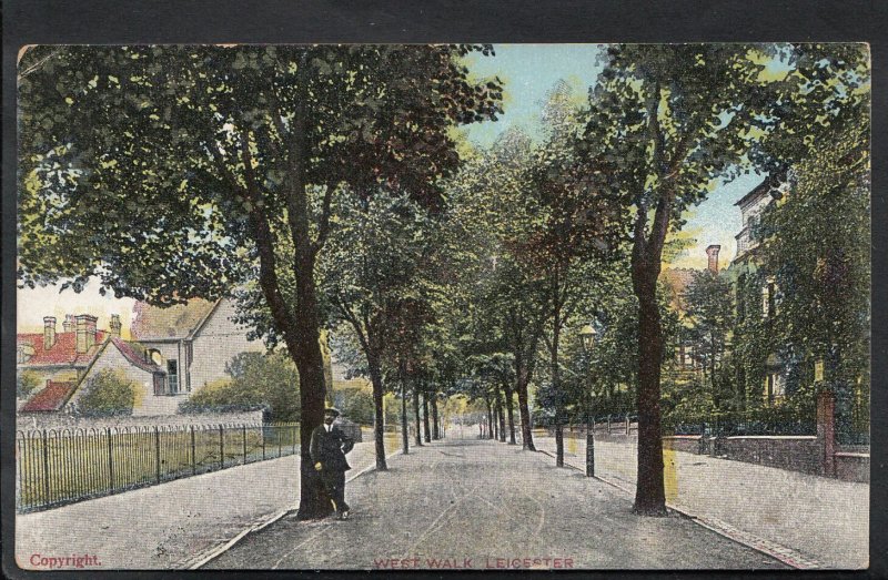 Leicestershire Postcard - West Walk, Leicester    RT1818