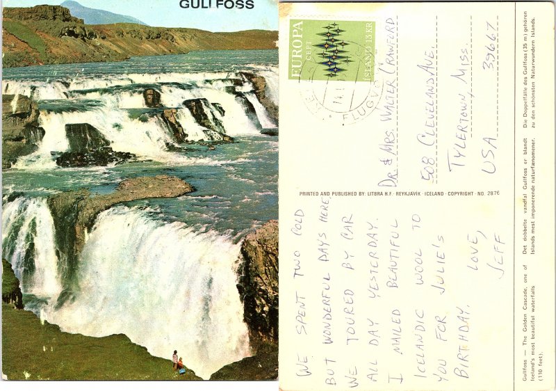 Gullfoss, The Golden Waterfall one of Iceland's most beautiful waterfalls