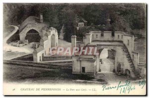 Old Postcard Chateau de Pierrefonds The deer park