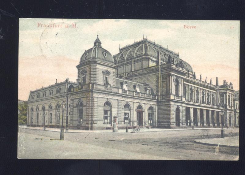 FRANKFURT GERMANY A.M. BORSE GERMAN ANTIQUE VINTAGE POSTCARD