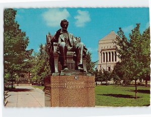 Postcard Statue of Abraham Lincoln University Park Indianapolis Indiana USA