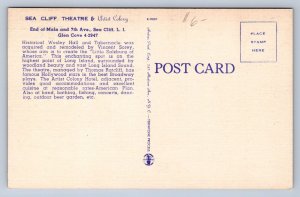 J89/ Sea Cliff Long Island New York Postcard Linen 3View Theatre 471