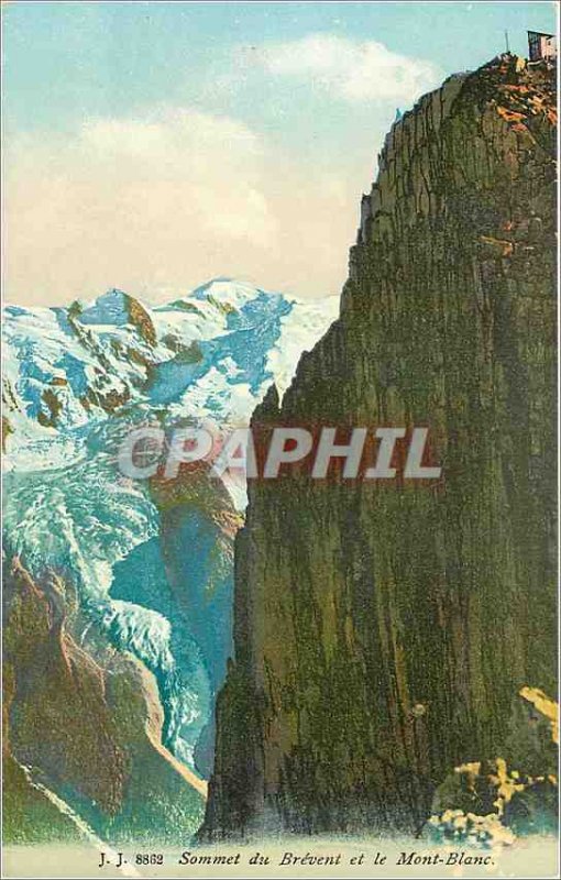 Old Postcard Summit Brevent and Mont Blanc
