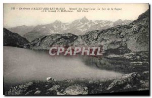 Old Postcard Environs Allevards Baths Massif des Sept Laux Lake of the Sagne ...