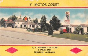 Tuskegee Alabama Y Motor Court Vintage Postcard AA26433