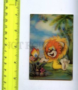 188911 USSR RUSSIA lion & butterfly Old 3D CALENDAR 1986 year