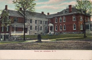 Johnstown NY, County Jail, Prison, Pre 1907. German Lithoghraph