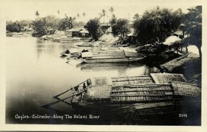 ceylon, COLOMBO, Kelani River (1920s) Canadian Pacific Cruise RPPC Postcard