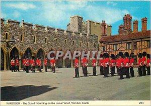 Modern Postcard Windsor Castle The Guard mounting on the Lower Ward Army