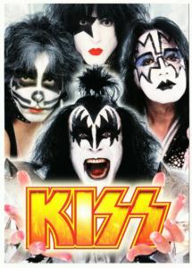 Kiss Rock Music Group in Makeup Modern Postcard