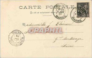 Old Postcard Reims Cathedrale Grande Nef (1900 card)