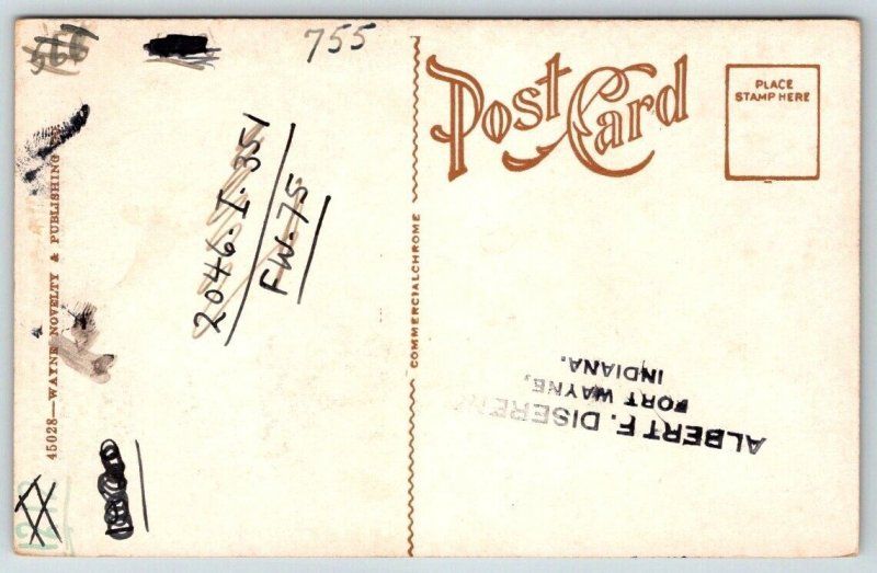 Fort Wayne  Indiana  Anthony Hotel    Postcard  c1920