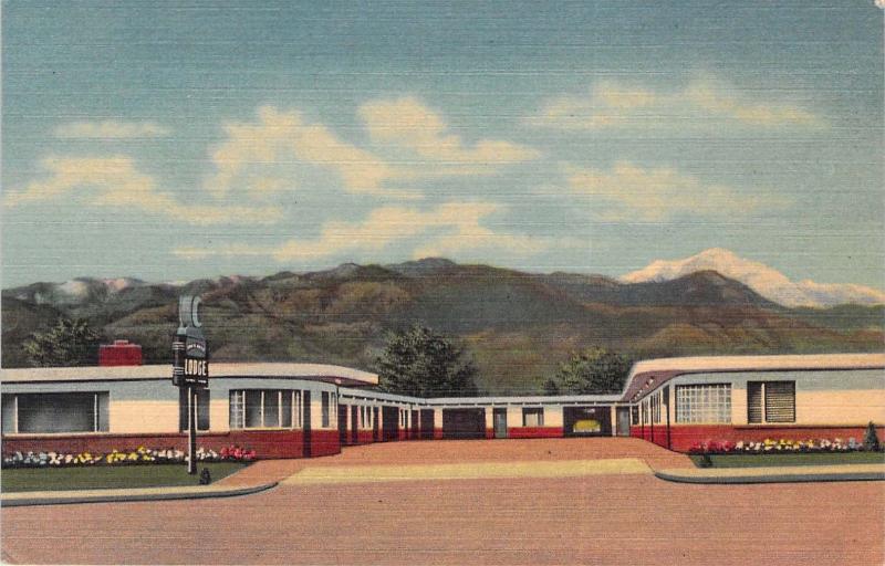 Linen Era, Blue Moon Lodge, Colorado Springs, CO. Old Postcard