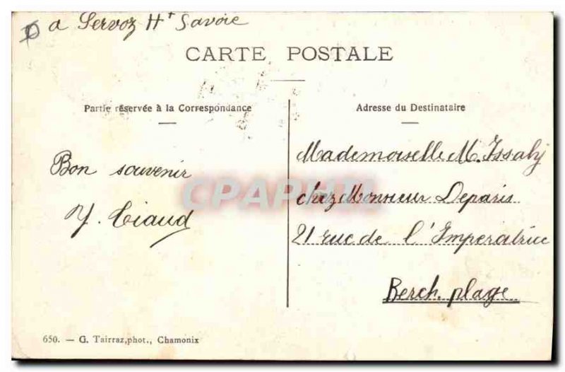 Postcard Old La Mer de Glace Chamonix