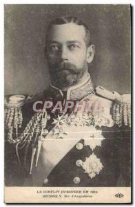 Old Postcard The European conflict in 1914 King George V d & # 39Angleterre