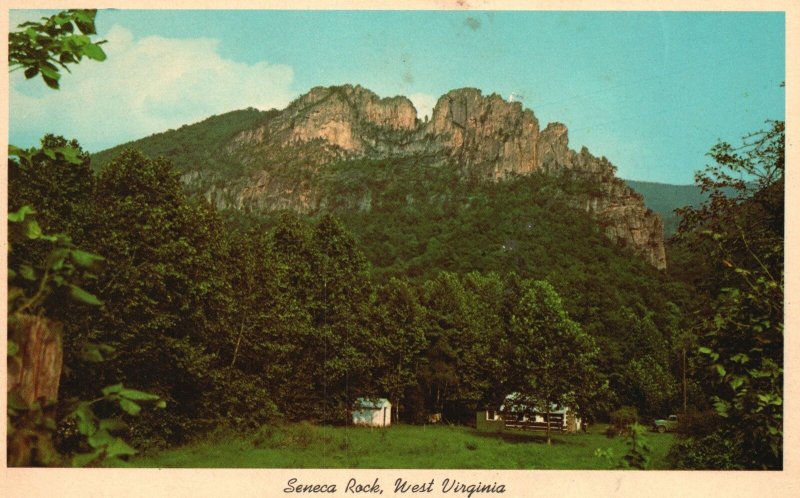 Vintage Postcard 1920s Seneca Rock Old Indian Trail Warriors Path West Virginia