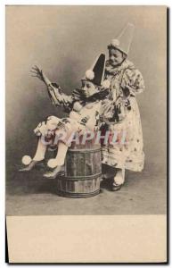 Postcard Old Children Clowns